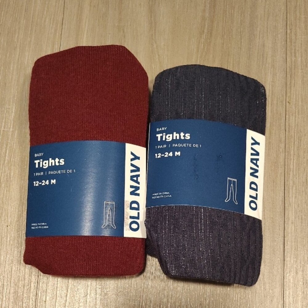 Old Navy Men's Tights - Burgundy and Navy